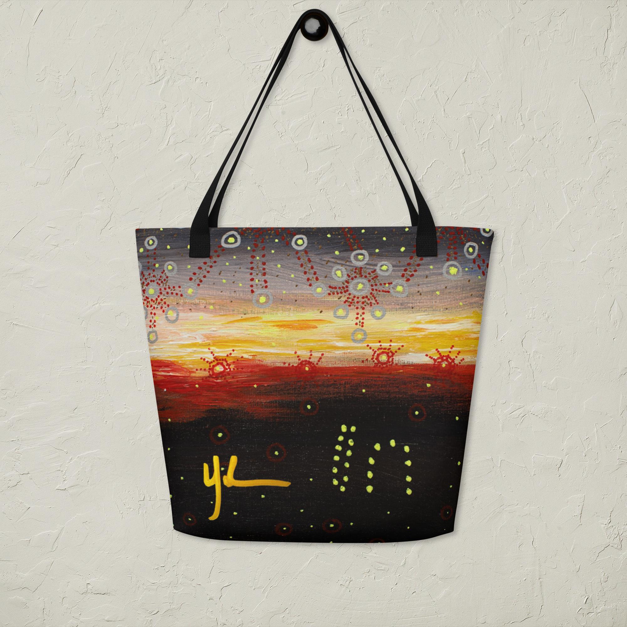 Woman at Sunset Large Tote
