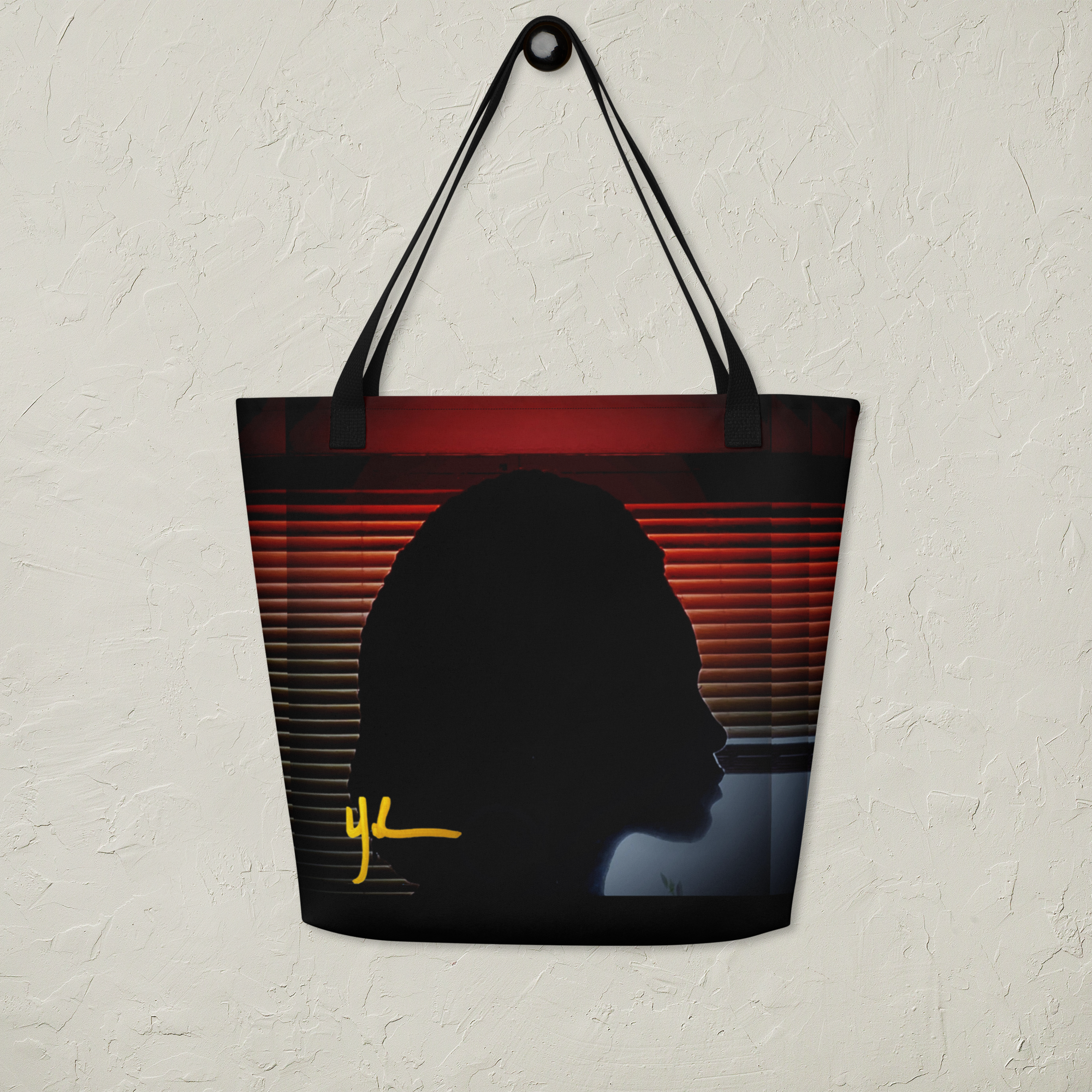 Black Cameo Large Tote