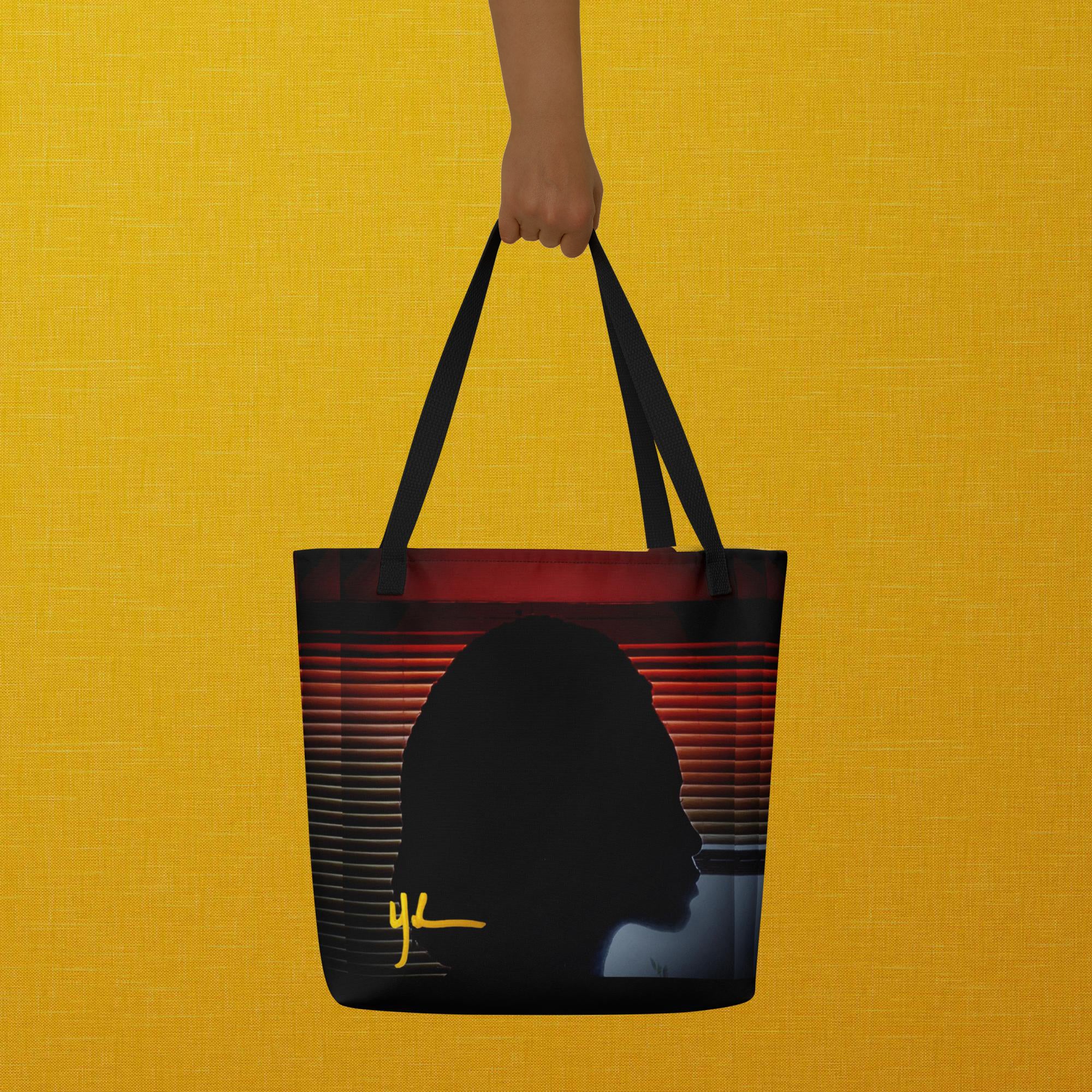 Black Cameo Large Tote