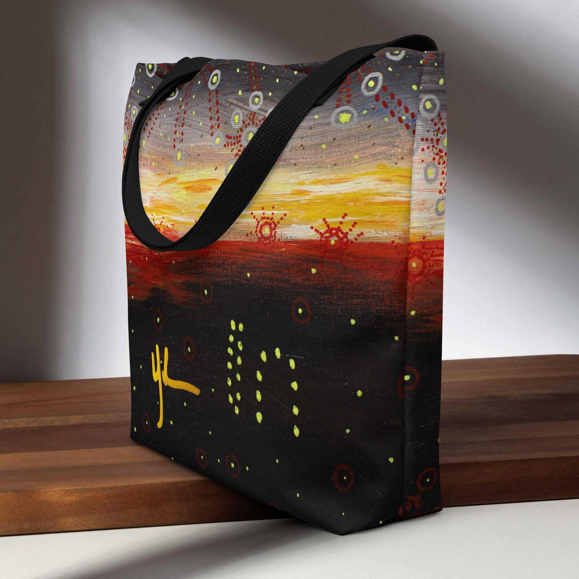 Woman at Sunset Large Tote