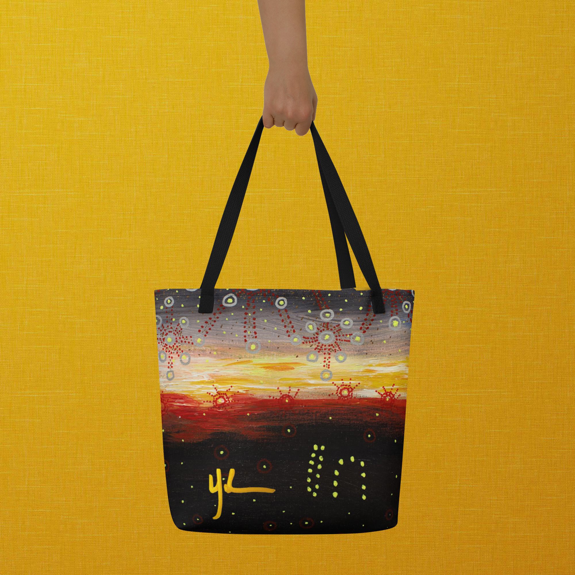 Woman at Sunset Large Tote