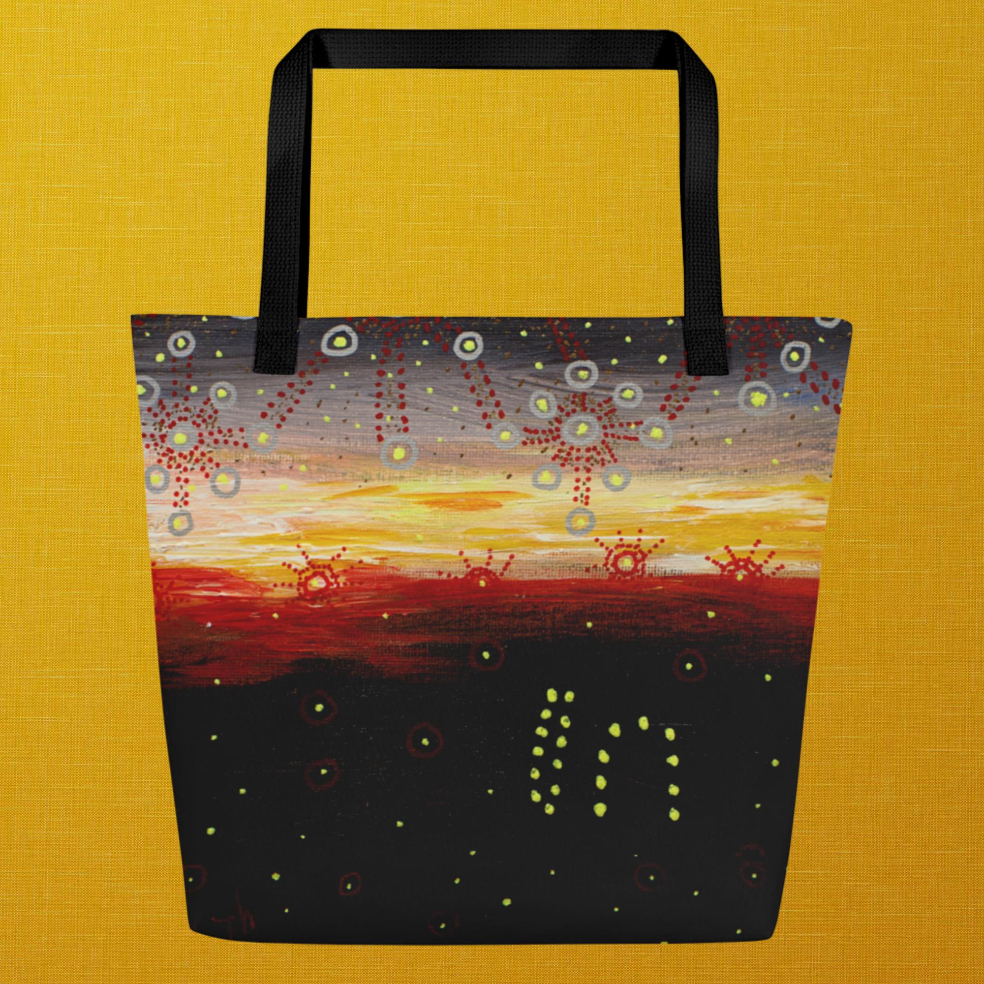 Woman at Sunset Large Tote